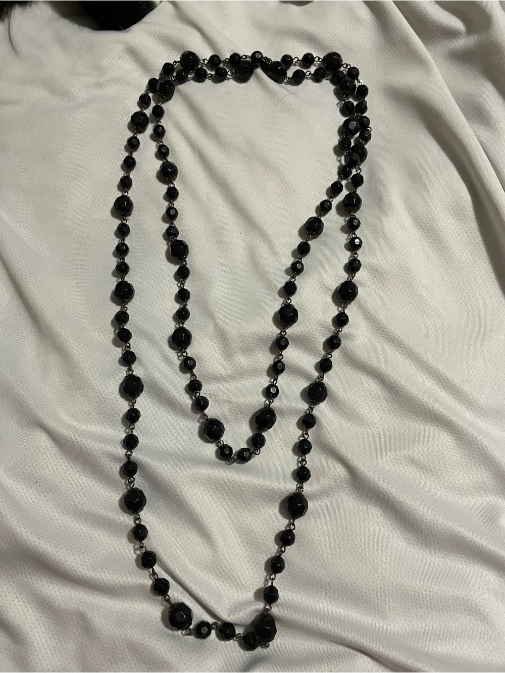 Black Beaded Long Necklace - Women's Fashion Jewelry